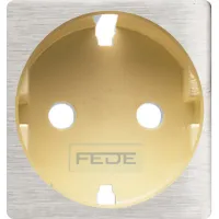 Обрамление розетки 2к+з (механизм FD16523) Fede Nickel satin бежевый