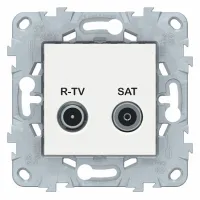 Розетка TV-FM-SAT Schneider Electric UNICA NEW, оконечная, белый, NU545518