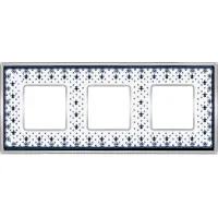 Рамка 3-ная Fede Vintage Tapestry Porcelain, black lys - bright chrome