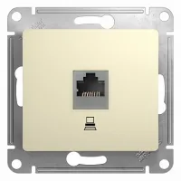 Розетка компьютерная RJ45 Cat.5 Schneider Electric GLOSSA, бежевый, GSL000281K