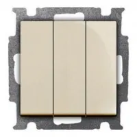 Выключатель 3-клавишный ABB BASIC55, скрытый монтаж, слоновая кость, 2CKA001012A2158