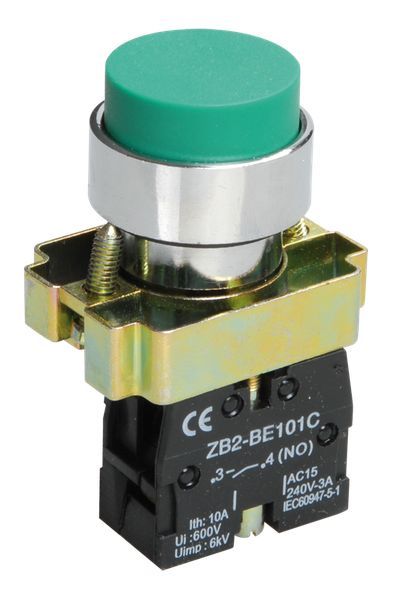 Кнопка управления LAY5-BL31 без подсветки зеленая 1NO IEK