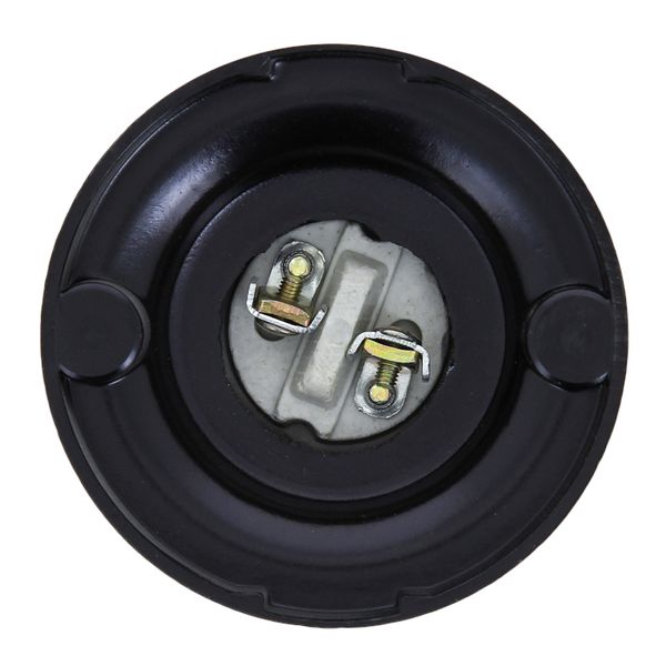 Патрон карболитовый потолочный Е27 черн. прямой EKF