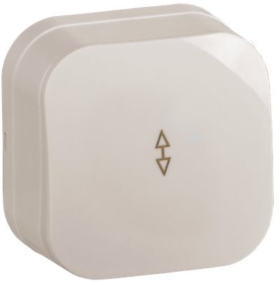 GLORY Выключатель 1-клавишный для открытой установки проходной 10А ВСп10-1-0-ХК кремовый IEK