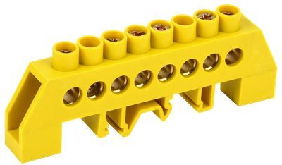 Шина PE "земля" в комбинированном DIN-изоляторе типа "Стойка" ШНИ-8х12-8-КС-Ж IEK