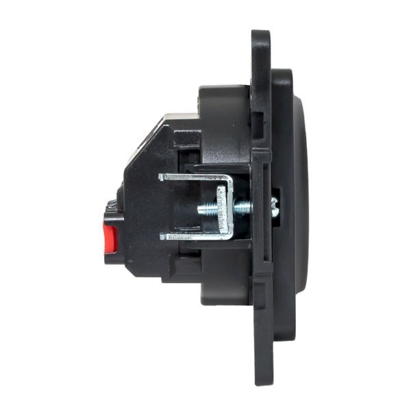 Стокгольм Механизм Розетки 1-местной с/з 16А автоматические клеммы черный с защ. штор. EKF PROxima