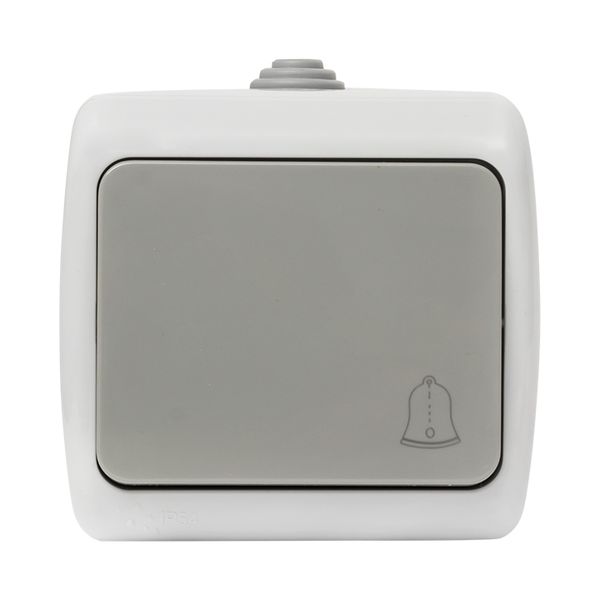 Мурманск Кнопка звонка 1-клавишная 10А IP54 серая EKF