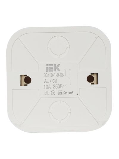 GLORY Выключатель 1-клавишный для открытой установки проходной 10А ВСп10-1-0-ХБ белый IEK