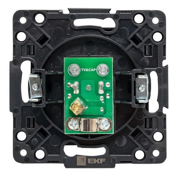 Стокгольм Механизм Розетки TV 1-местной 75Ом 5-862МГц винтовые клеммы черной EKF PROxima