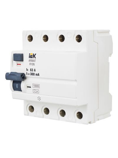 ARMAT Выключатель дифференциального тока R10N 4P 63А 300мА тип A IEK