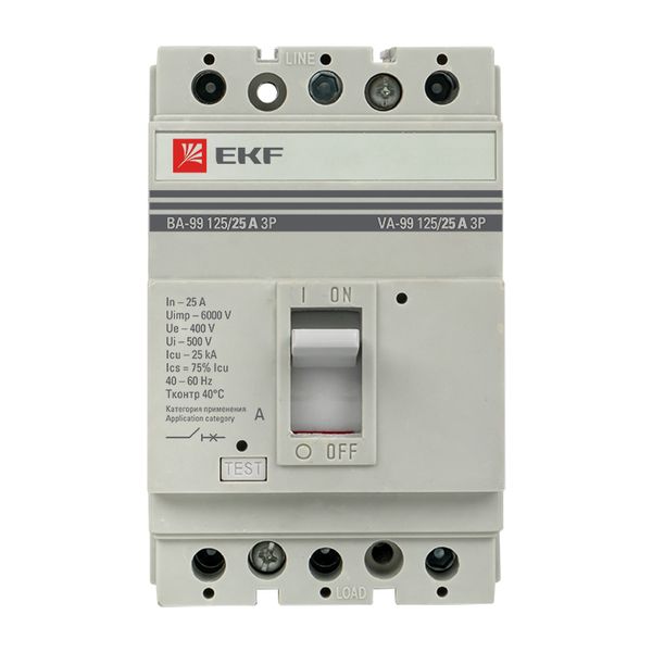 Выкл. Автом.  3П    25А  25кА ВА99 125/25А  EKF  PROxima