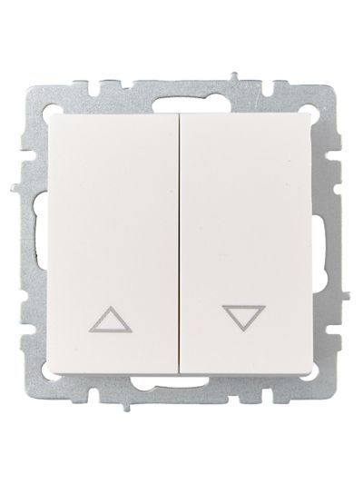 BRITE Выключатель жалюзи 10А ВС10-1-5-БрЖ жемчуг IEK