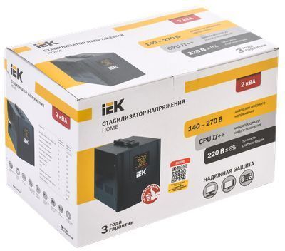 Стабилизатор напряжения серии HOME 2 кВА (СНР1-0-2) IEK