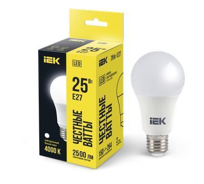 Лампа светодиодная A80 груша 25Вт 230В 4000К E27 IEK