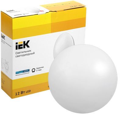 Светильник светодиодный ДПБ 1001 12Вт IP20 4000K круг белый IEK