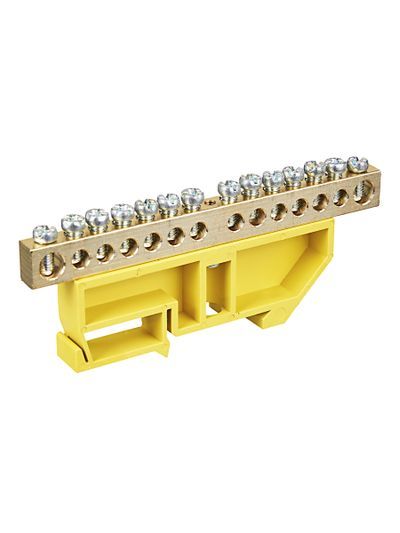 Шина PE "земля" на DIN-изол ШНИ-8х12-14-Д-Ж IEK