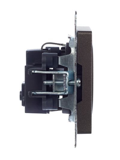 BRITE Розетка 1-местная с заземлением без защитных шторок 16А РС11-1-0-БрТБ темная бронза IEK