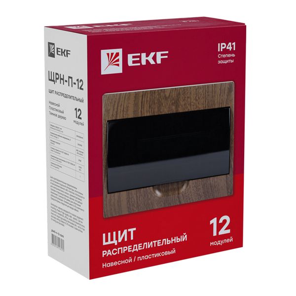 Бокс ЩРН-П-12 IP41  темн. дерево PROxima  EKF pb40-n-12-dark