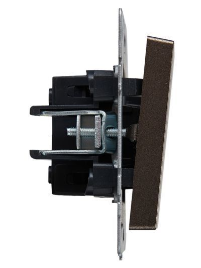 BRITE Выключатель 1-клавишный проходной 10А ВС10-1-6-БрТБ темная бронза IEK