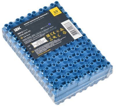 Зажим контактный винтовой ЗВИ-5 н/г 1,5-4,0мм2 12пар синий IEK