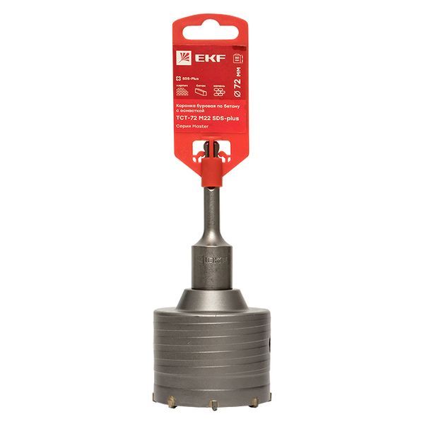Коронка твердосплавная с оснасткой TCT-72 М22 SDS-plus EKF Master