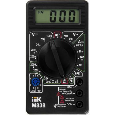 Мультиметр цифровой UNIVERSAL M838 IEK