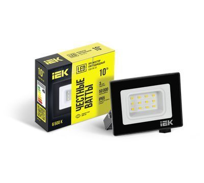 Прожектор СДО 06-10 светодиодный черный IP65 6500K IEK