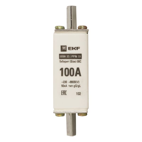 Плавкая вставка ППН-33 100/100А габарит 00С EKF