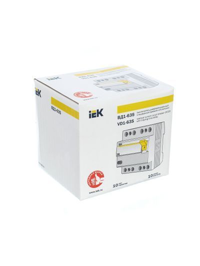 Выключатель дифференциальный (УЗО) ВД1-63S 4Р 40А 300мА IEK