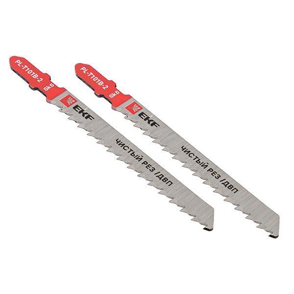 Пилки для электролобзика прямые T101B (чистовой рез по ДВП)(SK5)(2 шт) EKF Expert