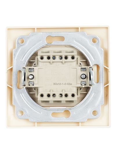 KVARTA Выключатель 1-клавишный кнопочный 10А ВСк10-1-0-ККм кремовый GENERICA