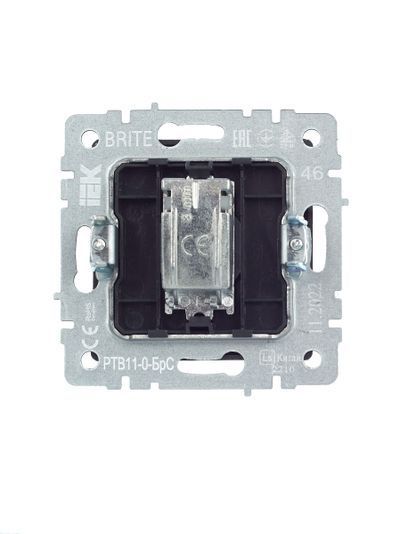BRITE Розетка TV оконечная РТВ11-0-БрС сталь IEK