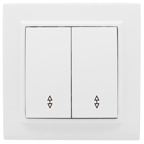 Выключатель 2-кл. СП проходной 10А белый Минск EKF Basic