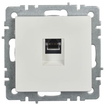 BRITE Розетка компьютерная RJ45 кат.5E РК10-БрБ белый IEK