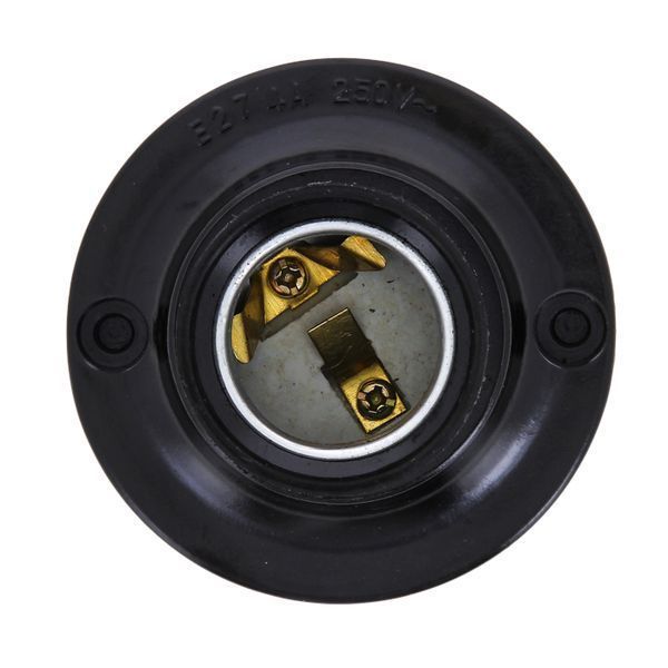 Патрон карболитовый потолочный Е27 черн. прямой EKF