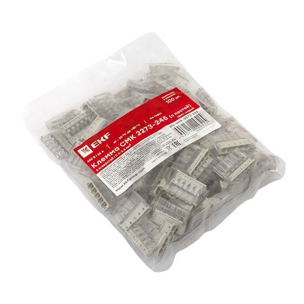 Клемма СМК 2273-245 (с пастой) 5 отверстий 0,5-2,5 мм2 EKF PROxima