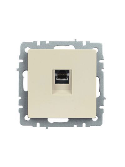 BRITE Розетка компьютерная RJ45 кат.5E РК10-БрКр бежевый IEK
