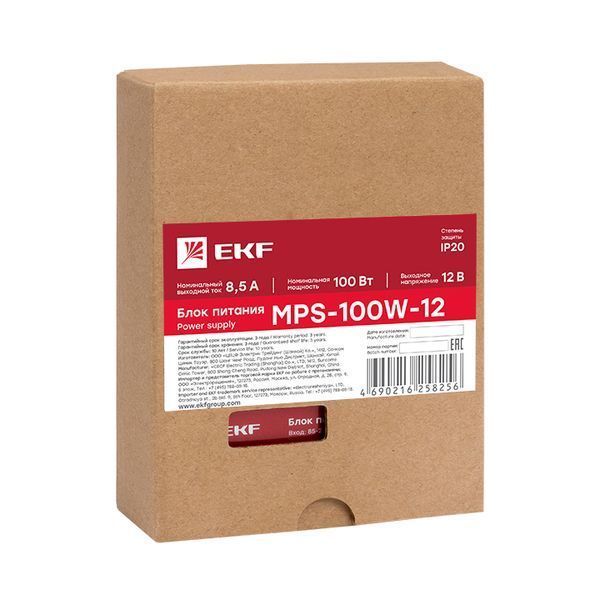 Блок питания 12В MPS-100W-12 EKF Proxima