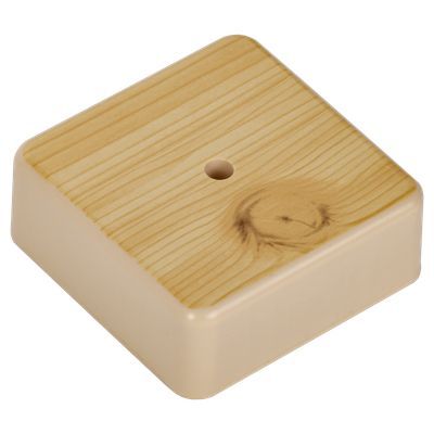 Коробка распаячная КМ41216-04 для открытой проводки безгалогенная (HF) 75х75х28мм сосна (6 клемм 6мм2) IEK