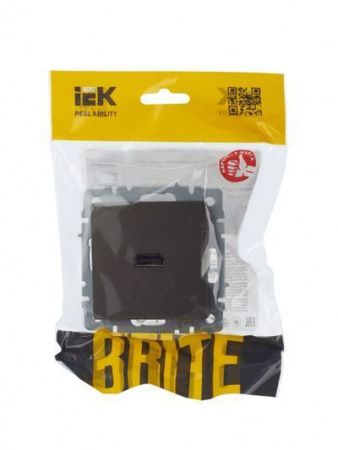 BRITE Розетка HDMI РHDMI-0-БрТБ темная бронза IEK