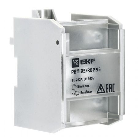 Распределительный блок проходной РБП 95 (1x95-4x16 мм2) 232/100А EKF PROxima