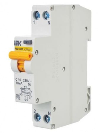 Выключатель автоматический дифференциального тока АВДТ32МL C16 10мА KARAT IEK