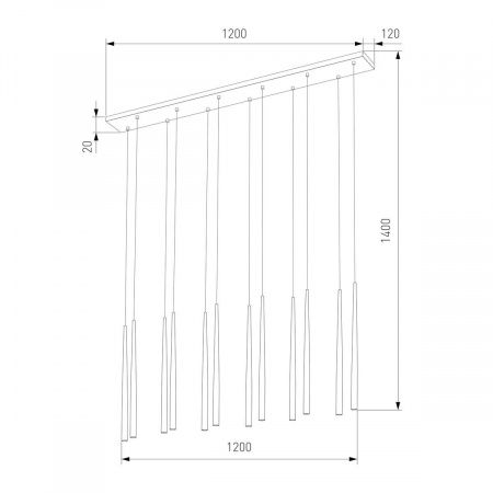 Подвесная люстра TK Lighting 10119 Piano