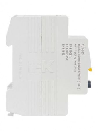 Выключатель дифференциальный (УЗО) ВД1-63S 2Р 50А 100мА IEK