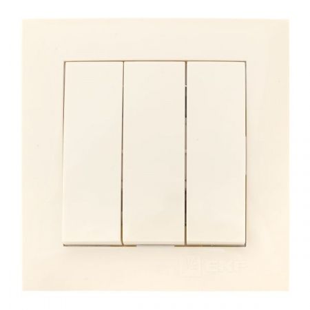 Валенсия выключатель 3-кл. 10А кремовый EKF PROxima