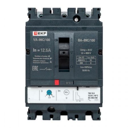 Выключатель автоматический ВА-99C 100/12,5А 3P 35кА EKF