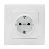 Валенсия розетка 1-местная с/з 16А белая с защ. штор. EKF PROxima