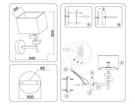 Бра Ambrella Light High Light Classic LH71325
