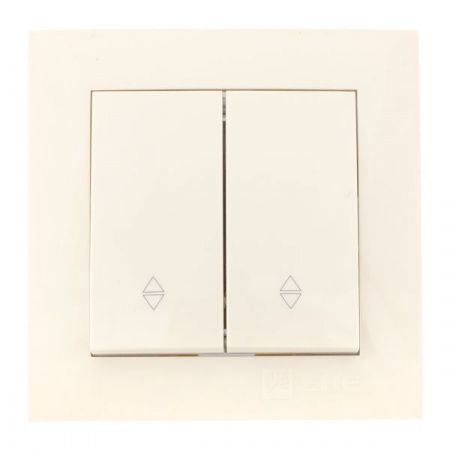 Валенсия выключатель 2-кл. 10А кремовый проходной EKF PROxima