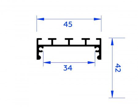 Профиль алюминиевый накладной/подвесной "Profile System" AMBRELLA LIGHT ILLUMINATION GP3070BK